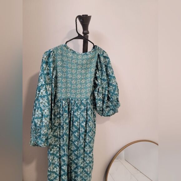 Free People Forest Hazy Maisy Oversized Maxi Dress Green Xs - Picture 7 of 11